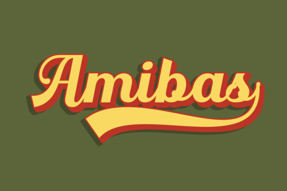 Amibas: A Bold, Retro-Inspired Script Font for Strategic Branding