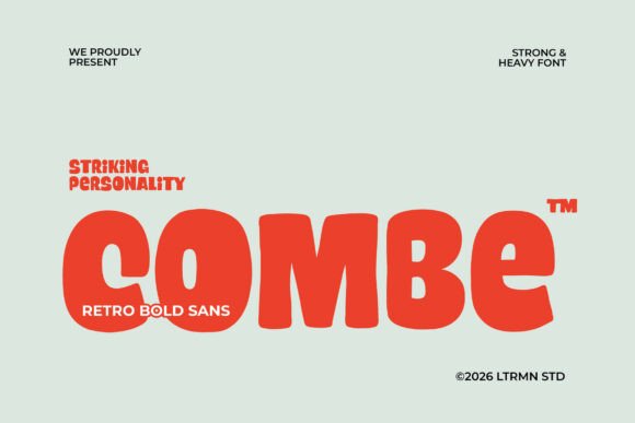 Combe and Proske Drawn: Funky Typeface for Bold Design