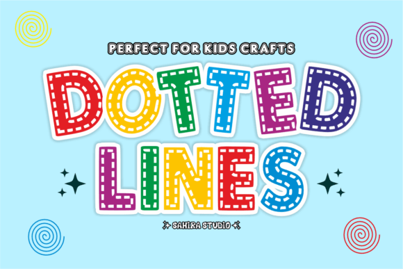 Dotted Lines: A Cheerful, Craft-Inspired Font for Kids’ Design