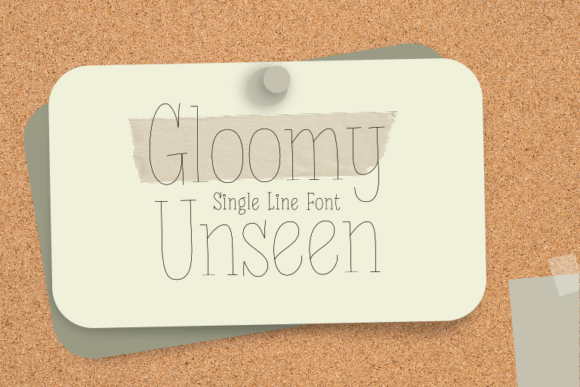 Gloomy Unseen: A Unique Single-Line Font for Creative Projects