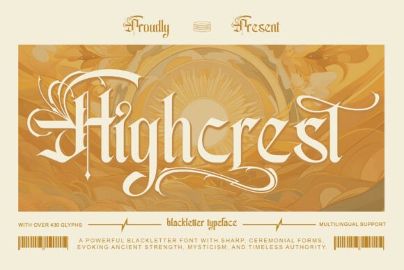 Highcrest: Elegant Blackletter Typography