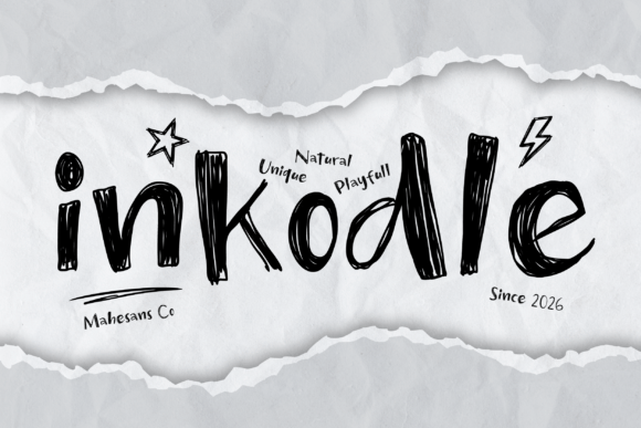 Inkodle: A Playful Handwritten Font