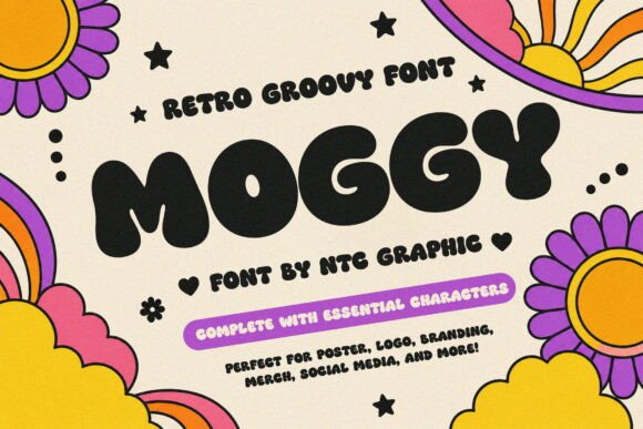 Moggy: A Groovy 70s-Inspired Display Font