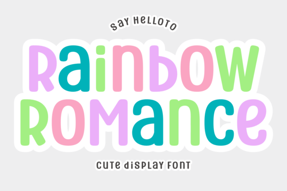 Rainbow Romance: A Playful Font for Brightening Your Creations