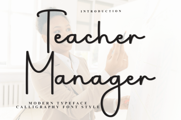 Teacher Manager: A Festive Typeface for Holiday Design Projects